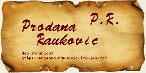 Prodana Rauković vizit kartica